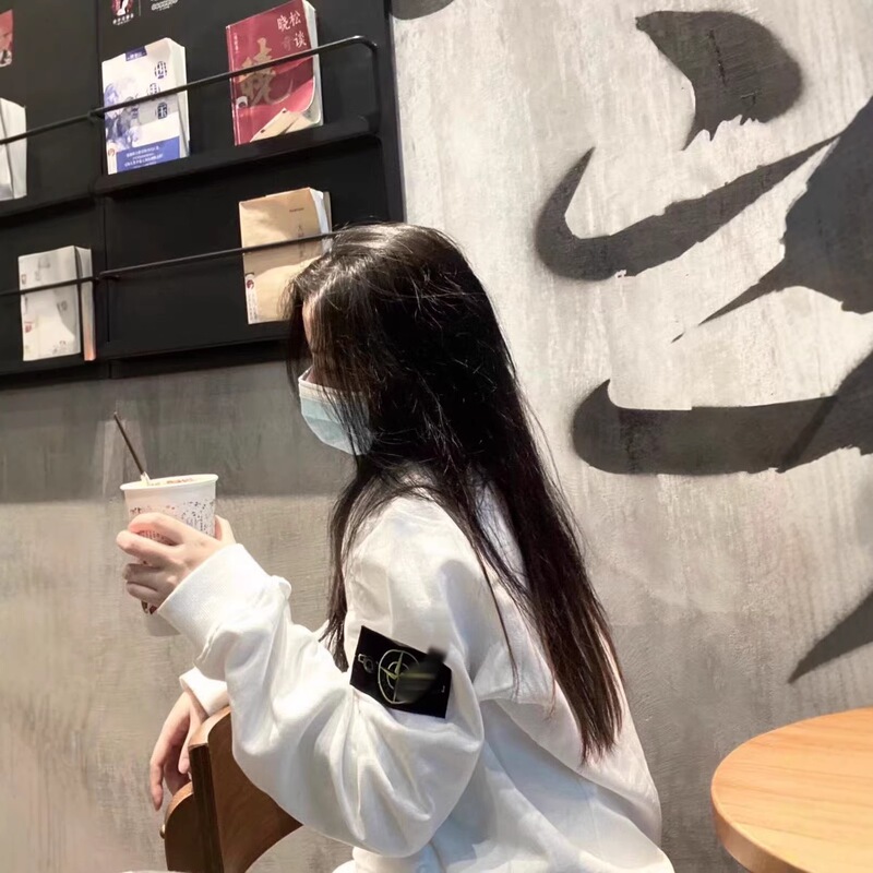 Cross-border ston island basic model STONE badge pullover hoodie ius island loose fit cotton