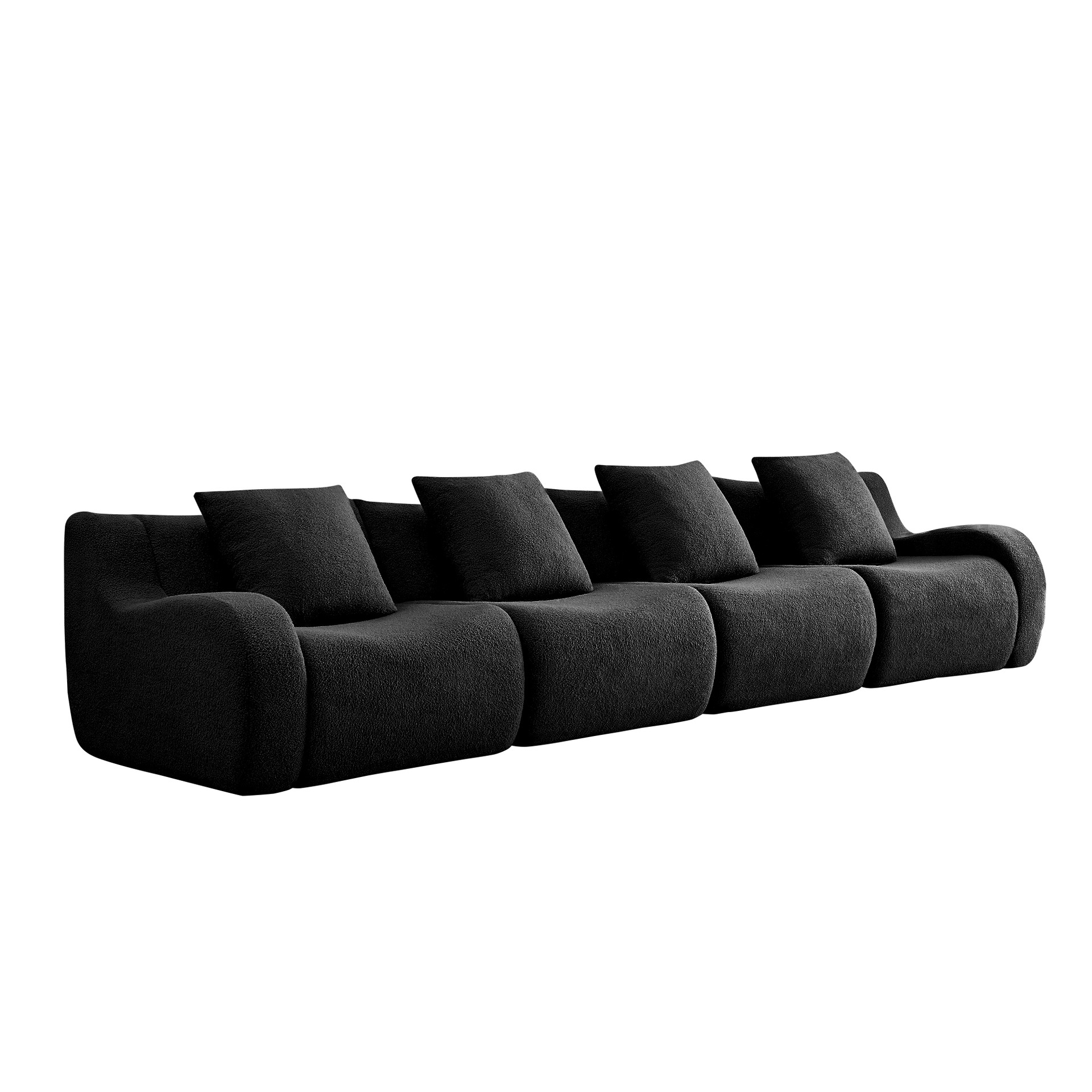 Sofá de compresión transfronteriza sofá de tela esmaltado sofá perezoso sala de estar negro retro módulo de diseño combinación de sofá