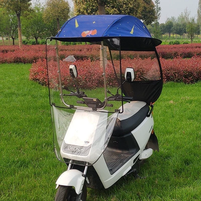 Elektromobil üçün ön şüşə çətiri (günlük) umbrella, electric vehicle sun - stainless-steel-starry-sky-girl-edge-framed-model-front-rain-curtain-car-equipped-with-rearview-mirrors