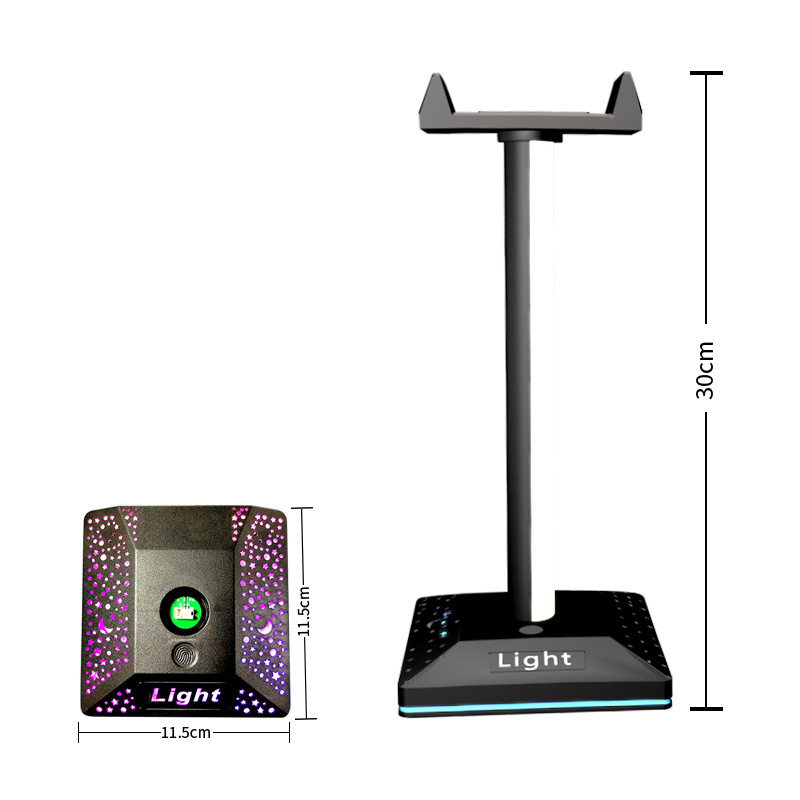 RGB magia luz táctil auriculares pantalla soporte USB escritorio atmósfera Luz color auriculares soporte Luz
