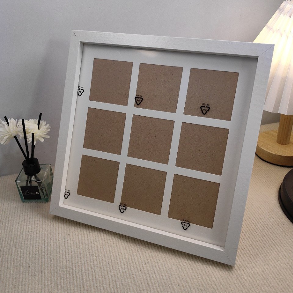 wooden retro photo frame