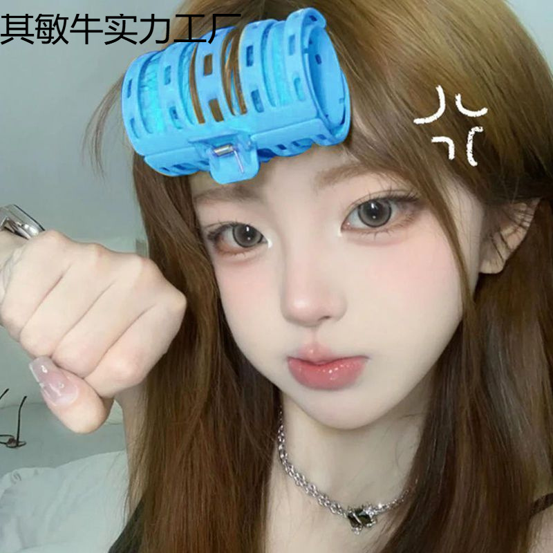 エアバングローラー、8の字バング、ふわふわカーリーヘア、フレンチスタイリングヘアアイロン、怠惰な学生カーリング、Lサイズ|undefined