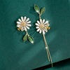 Small design asymmetrical earrings, Japanese and Korean, flowered