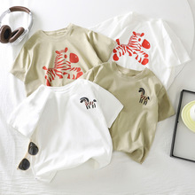 2026新款韩系儿童T恤 卡通透气短袖男女童休闲上衣