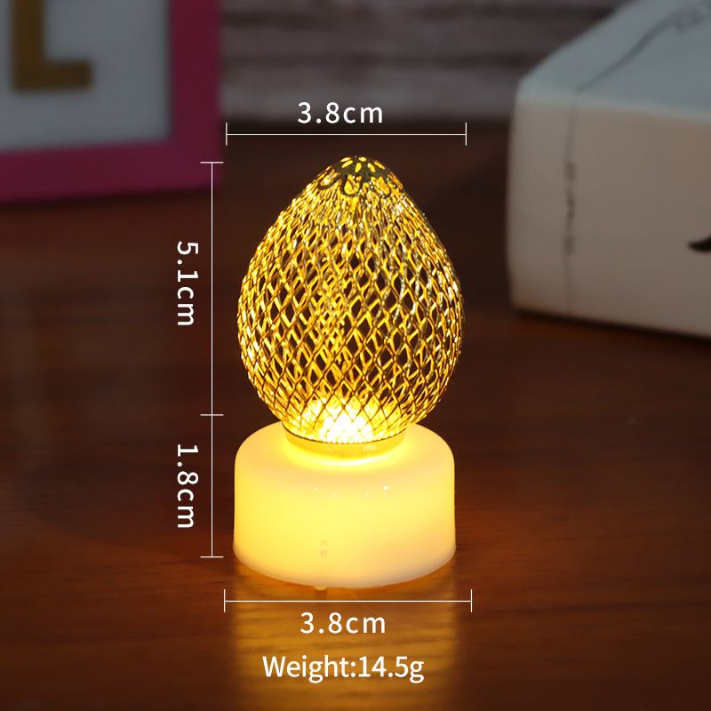 Nueva Venta caliente transfronteriza lámpara de la vela de hierro Marruecos Tenis lámpara deseo propuesta lámpara de la vela lámpara de la piña al por mayor