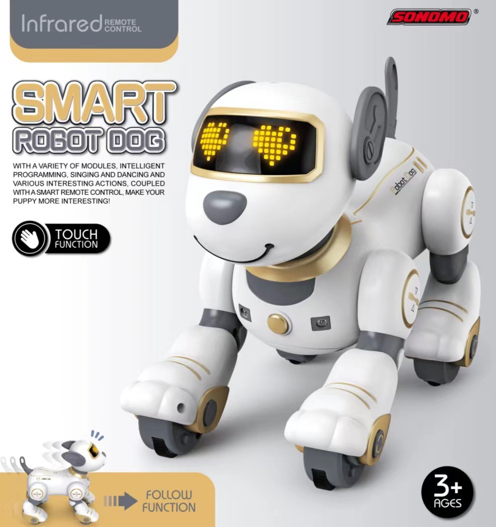 Perro de simulación de programación de control remoto puede realizar efectos especiales cantando y bailando carga dinámica robot inteligente juguetes de educación temprana para niños