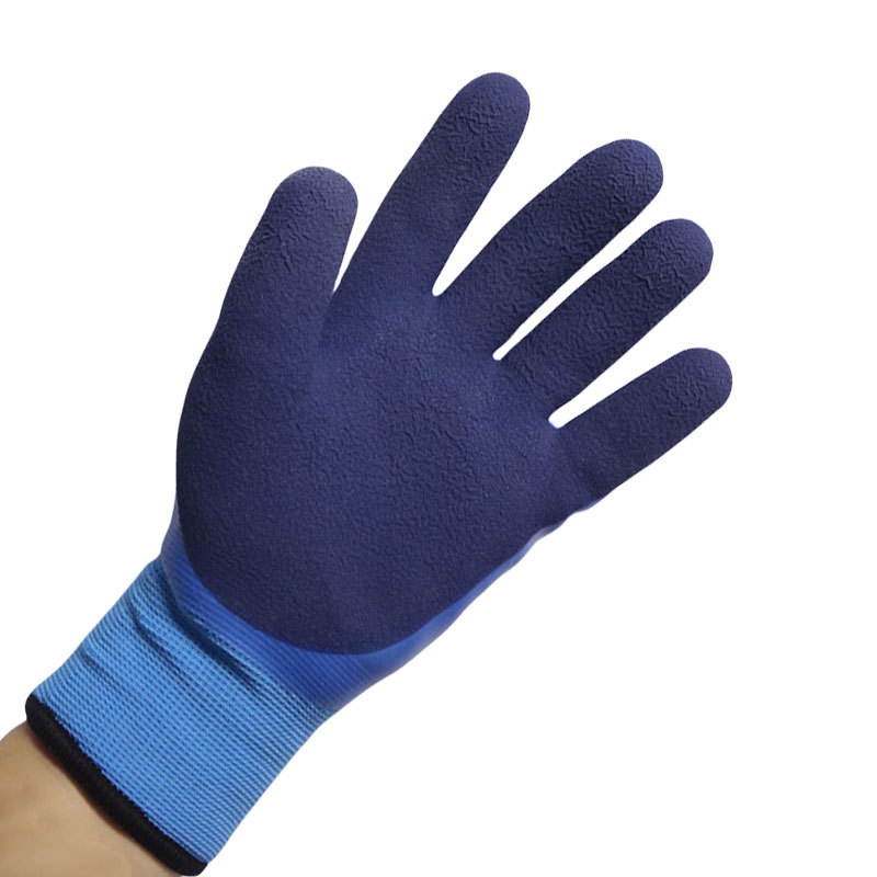 Guantes impermeables de lana de cashmere de doble capa, guantes de caucho de invierno resistentes al desgaste
