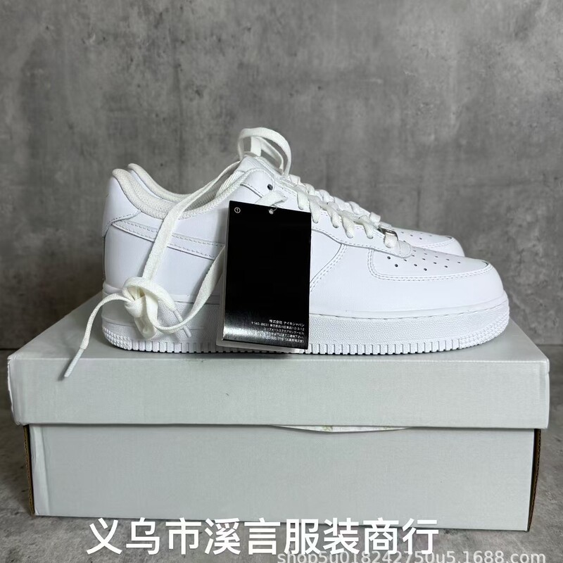Putian Men's Shoes Air Force No.1 Pure White Classic Low-top White Shoes AF One Ma Card Board Shoes Men's and Women's Couple Shoes