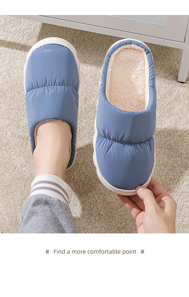 Neue Herbst- und Winter-Baumwoll-Hausschuhe für Liebhaber mit dicker Sohle und rutschfester, warmer Plüsch-Hausschuhe für Männer und Frauen_voghion.com