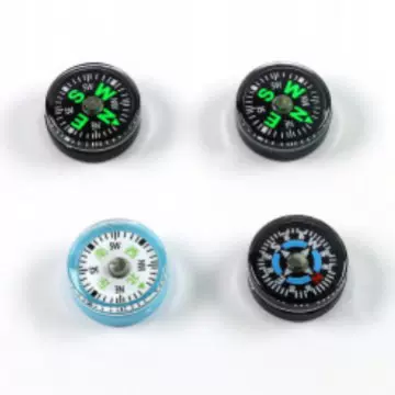 15MM带夜光指南针微型指南针多功能指北针塑料指南针专业饰品配件