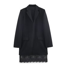 PB&ZA女装2025年冬季新款优雅高级感蕾丝西装式连衣裙9263199