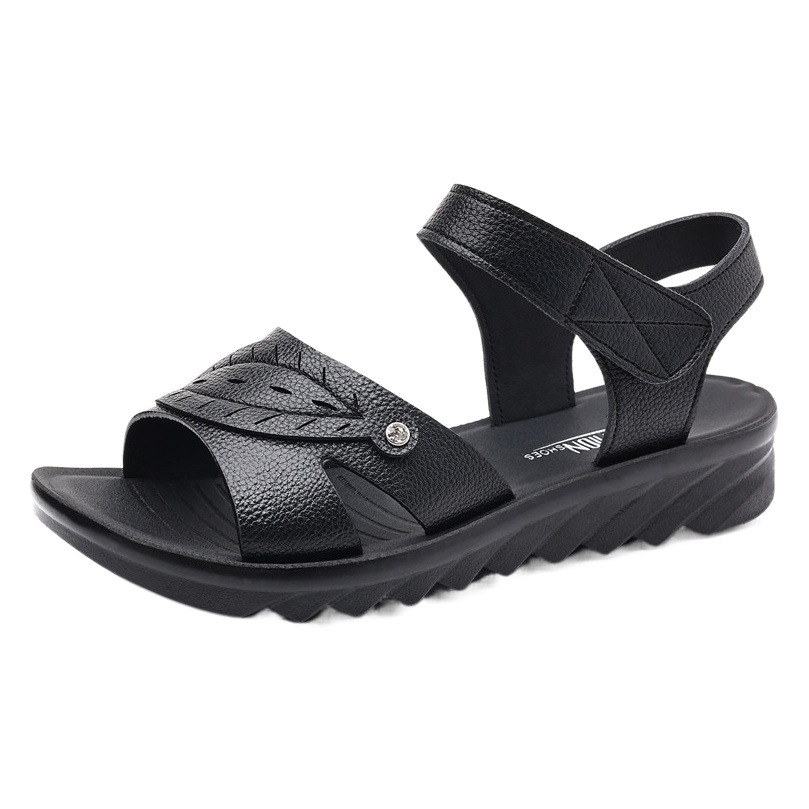 Venta caliente del verano Zapatos de Playa de las mujeres sandalias de la madre zapatos impermeables del agujero inferior suave zapatos de leche cómodos ocasionales de mediana edad y ancianos