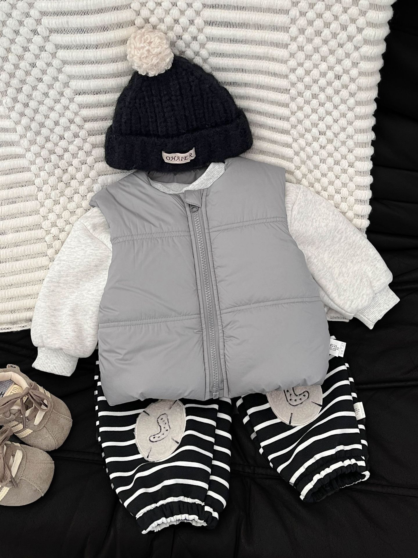Chaleco de algodón para niños frescos, chaleco de invierno para bebés extranjeros, chaleco de vestir encantador, guapo, clip de caballo para bebés