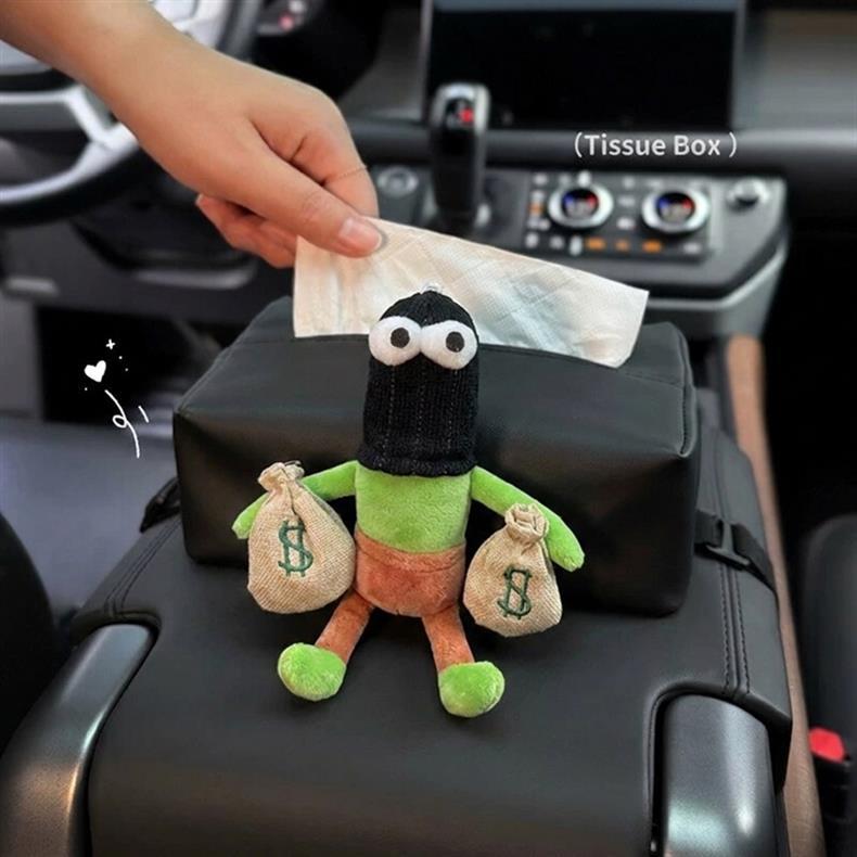 Car tissue box, armrest box, seat-mounted car tissue box, decorative accessories, cute cartoon, popular online, for women