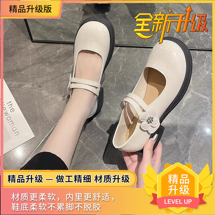 小众英伦小皮鞋女学生韩版2025年夏季新款仙女风粗跟玛丽珍单鞋女|undefined