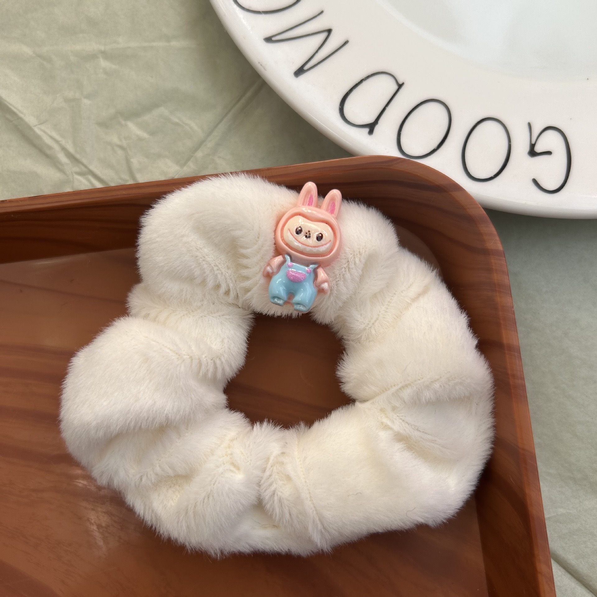 Dulce lindo peluche kt felino círculo de intestino grueso estudiante dulce felina elás negro rosa chica joyería de cabello cabello cabello