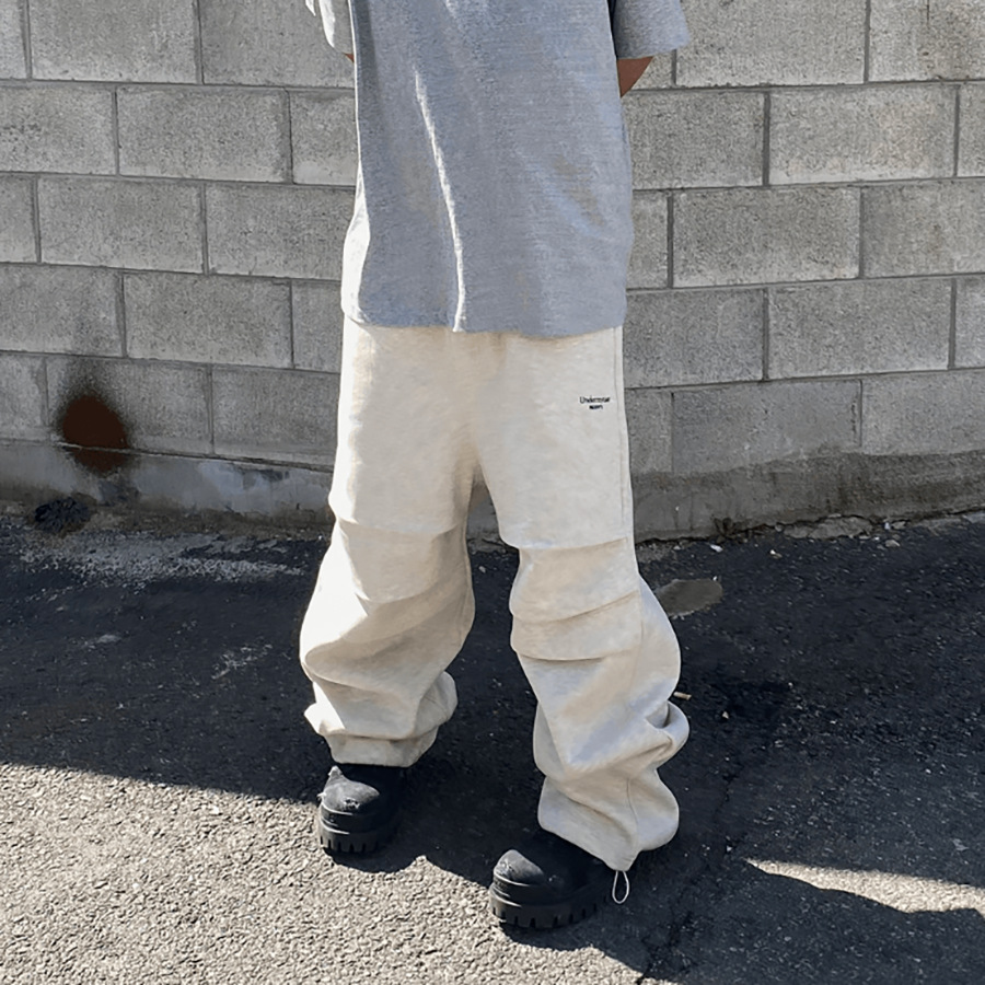 Street hip Undermycar logotipo LOGO letras bordadas pulsadas elásticas pantalones largos relajados pantalones de piernas casuales