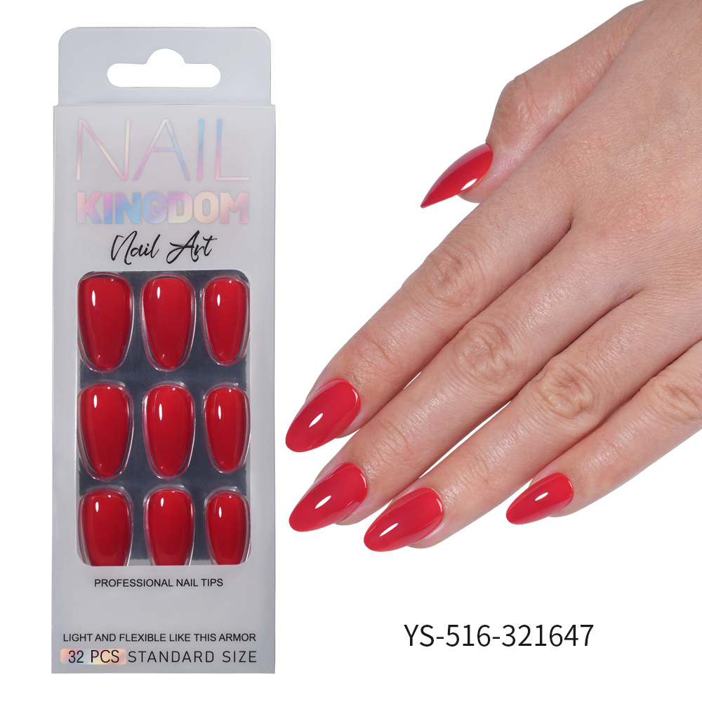 Uñas postizas desmontables estilo europeo y americano, color sólido, aurora, cortas, al por mayor