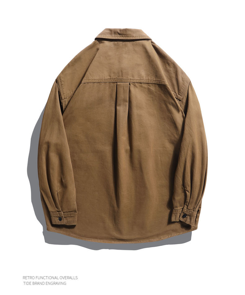 Men's Clothing supply of work shirt style jacket for men, spring and autumn style,loose casual long sleeved shirt for men_voghion.com
