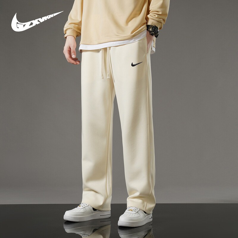 Men's Spring and Autumn New Pants Men's Loose Trendy Brand Trousers Sports Casual Pants Couple Style Student Leg-Tie Sweatpants Women