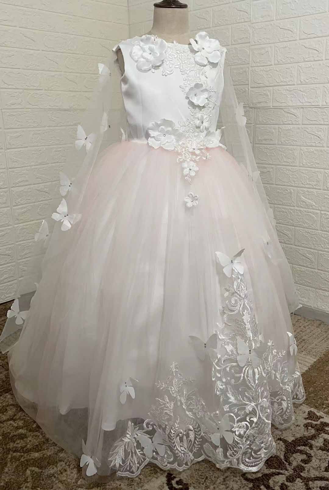 Abito da cerimonia per bambina vestito principessa con scialle_voghion.com