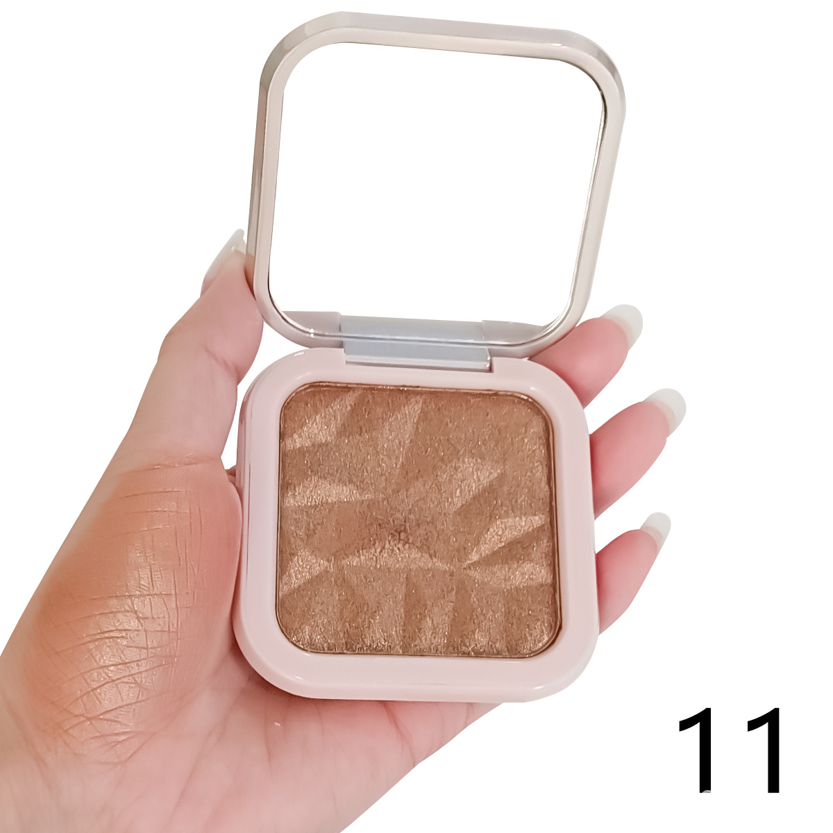 Maquillaje de belleza monocromático estereoscópico mate resaltado brillante sombra de nariz sin logotipo polvo resaltado placa de reparación