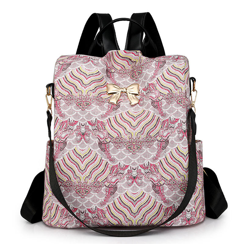 2024 nueva mochila antirrobo para mujer de moda estadounidense de gran capacidad, simple, nicho, mochila para mujer