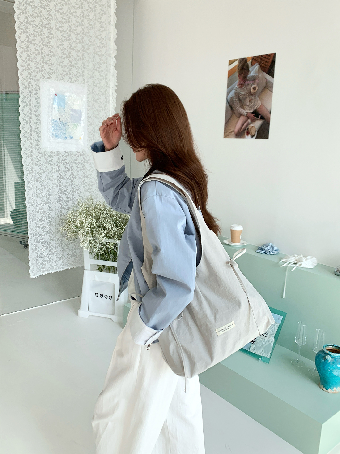 Early Spring New Korean Style Tote Bag Fresh Nylon Shoulder Bag Large Capacity Vest Bag Girly Commuter Bag - Thumbnail 7