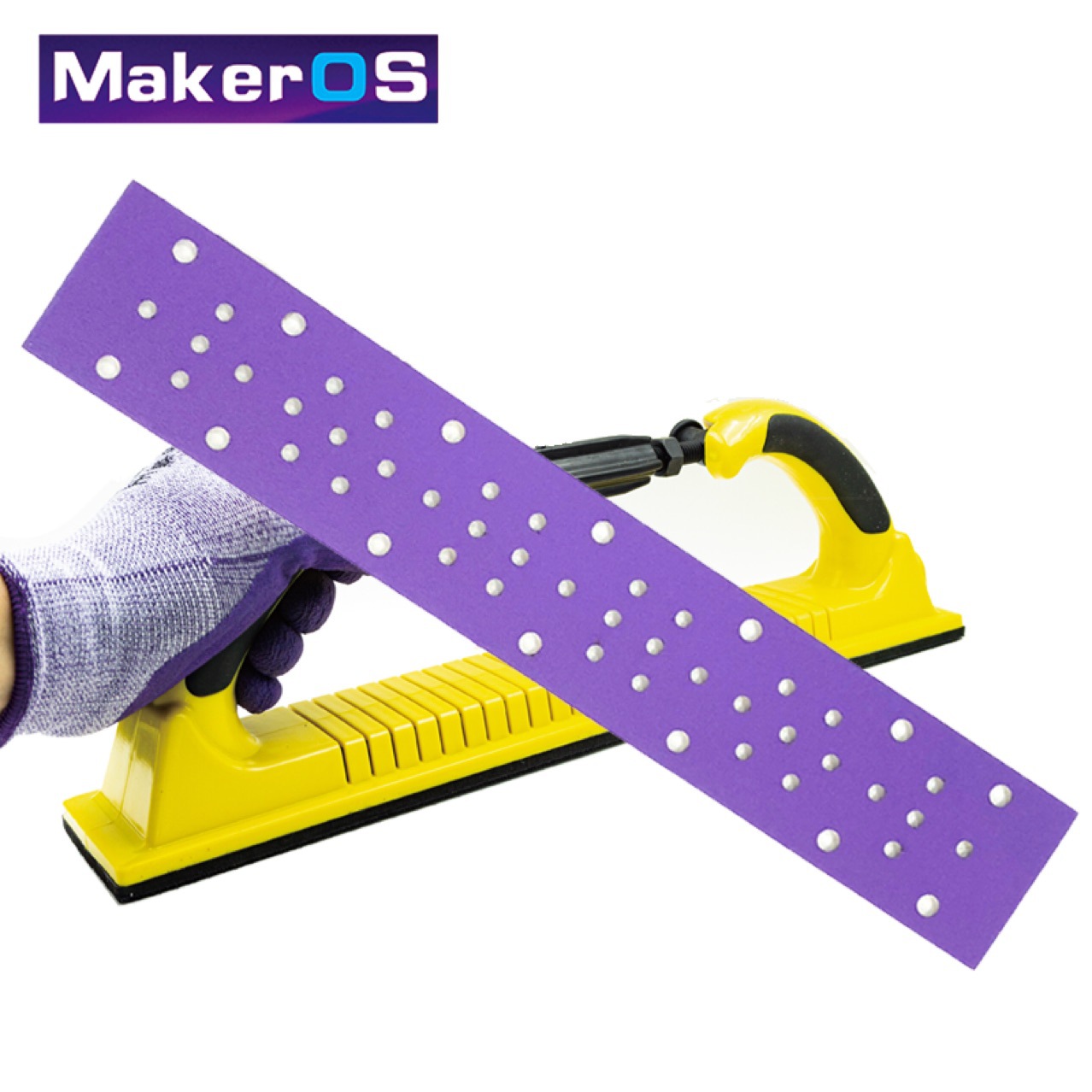 高性能植绒多孔紫色旋风代替砂纸70x400 70x420mm 薄膜陶瓷紫砂