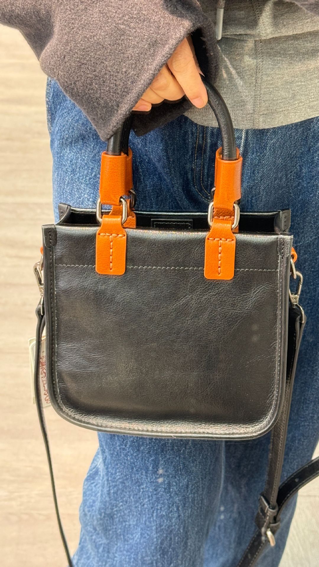 Classic Top Grain Cowhide Small Square Bag - Minimalist Genuine Leather Crossbody & Handbag For Women, Factory Direct - Thumbnail 8