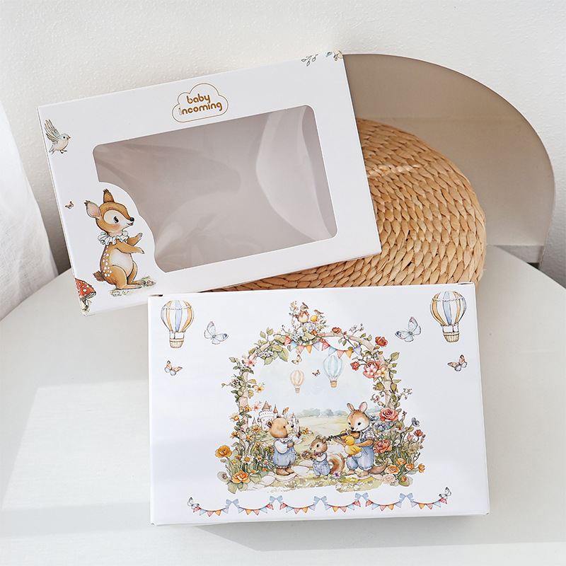 Коробка с двойной вставкой-маленькая подарочная коробка; белый; 22*6*15см