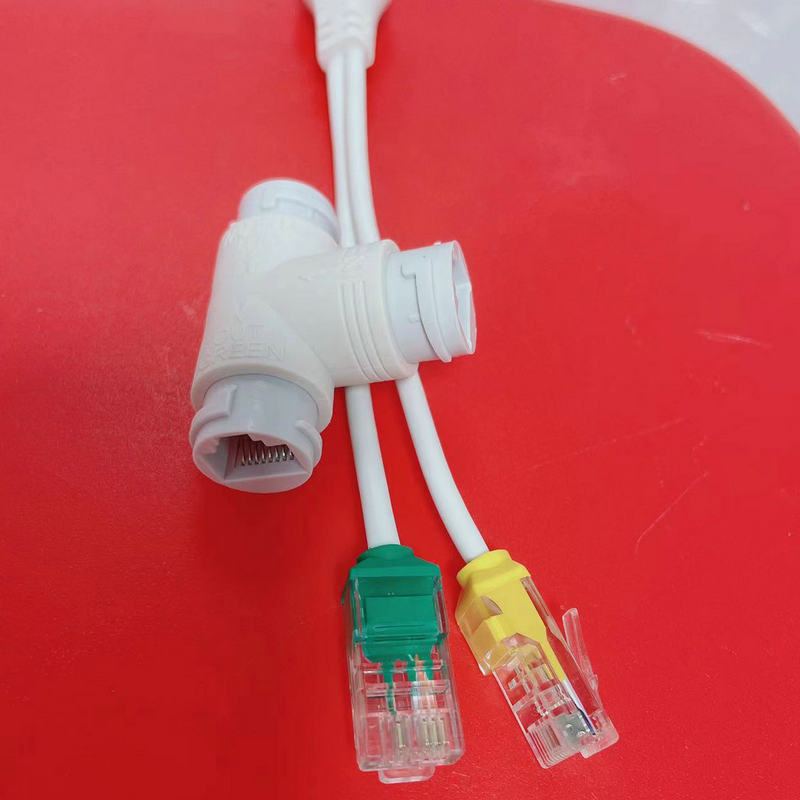 Poe divisor estándar nacional POE interruptor de red Cable de línea dividida conversión una línea con dos cámaras