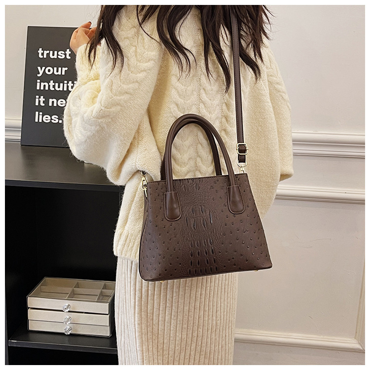 2024 New Fashion Crocodile Pattern Women's High Grade Handbag Single Shoulder Crossbody Bag BA_voghion.com