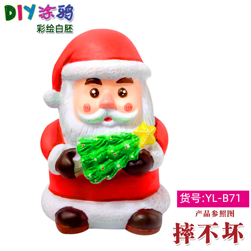 Gran vinilo yeso muñeca embrión blanco al por mayor puntada alcancía gran puntada artesanal DIY colorear blanco