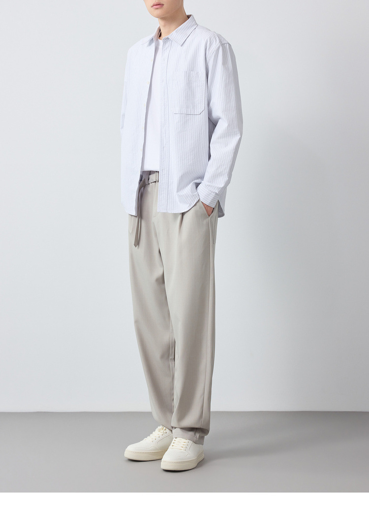 Áo sơ mi nam dài tay sọc Oxford cotton cao cấp phong cách công sở — Xanh ngọc lam tốicolor chi tiết 22