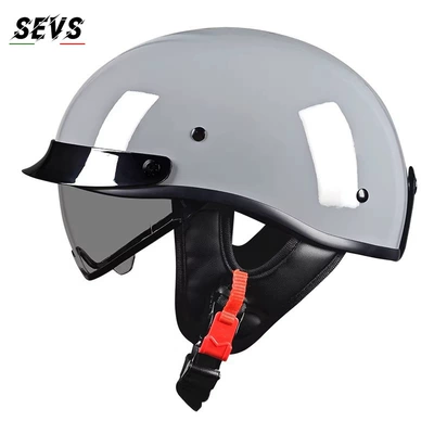 for men and women, summer, Motosiklet kaskı (dəbilqə) - cement-gray-tea-mirror-m