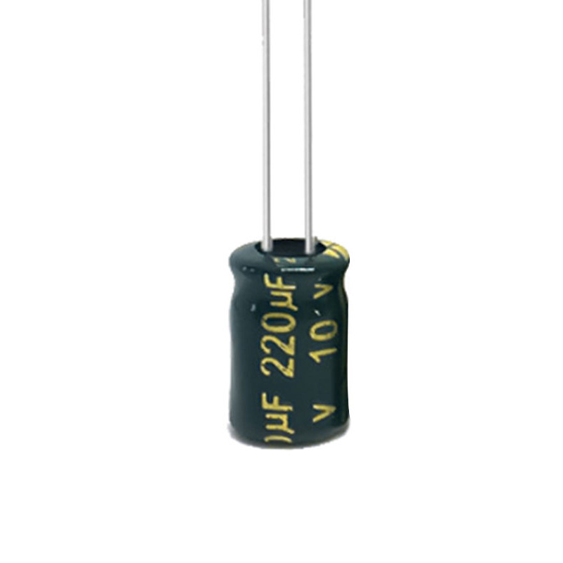Direct supply from electrolytic capacitor manufacturer 10V 220UF green gold aluminum electrolytic capacitors 220UF/10V high frequency low resistance