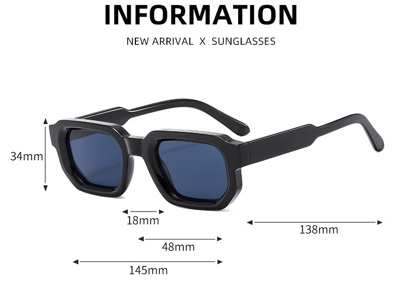 2023 cross-border box Sunglasses European and American vintage square thick small frame fashion Sunglasses female Sunglasses_voghion.com