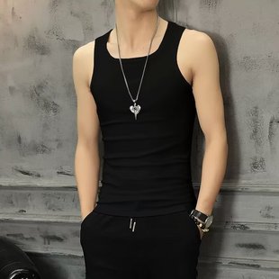 Cross-border Summer Solid Color Vest Men's Thin Breathable Sleeveless Vest Men's New Slim-fit Sports Running Base Shirt