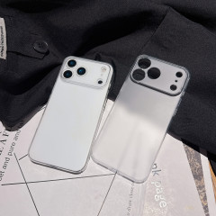 适用苹果17proMax简约磨砂手机壳iPhone16半透高级感15防摔保护套