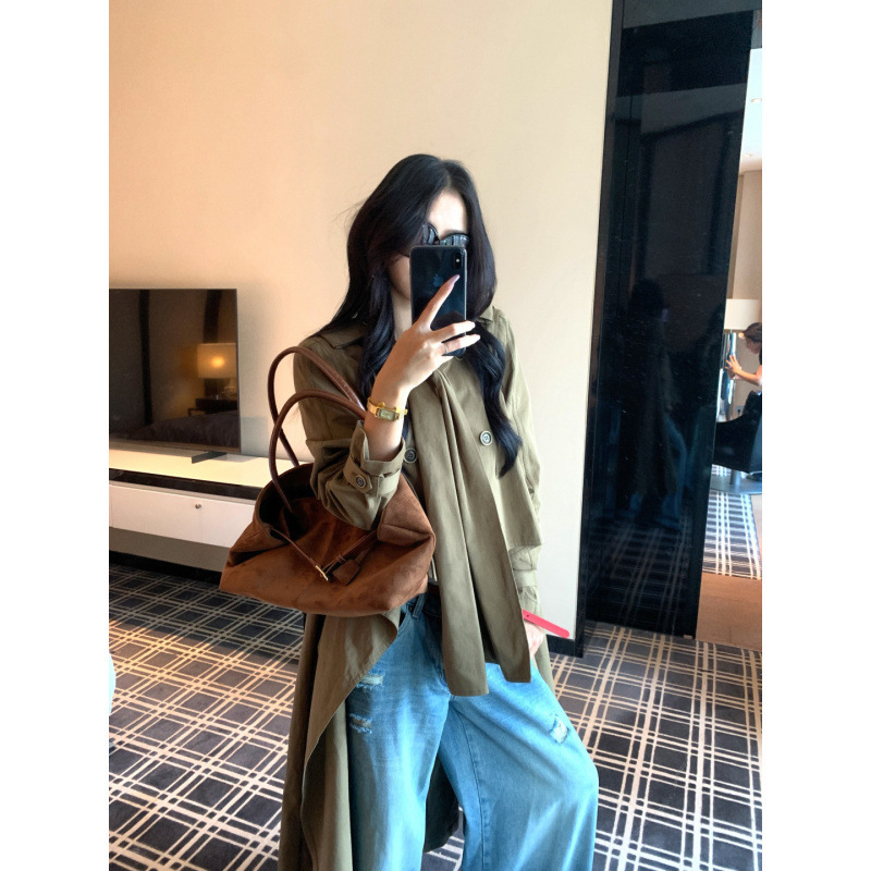 气质高级感英伦风卡其色风衣女秋冬新款大衣外套女|undefined
