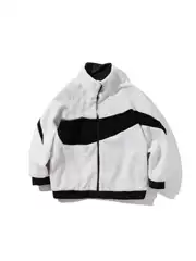 Foreign trade couple autumn and winter warm double-sided velvet coat sports leisure stand collar lamb velvet jacket cotton-padded 6618