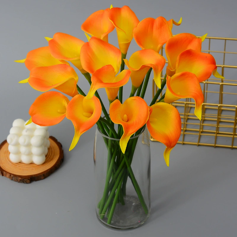 Realistic polyurethane small calla lilies, home decor, wholesale