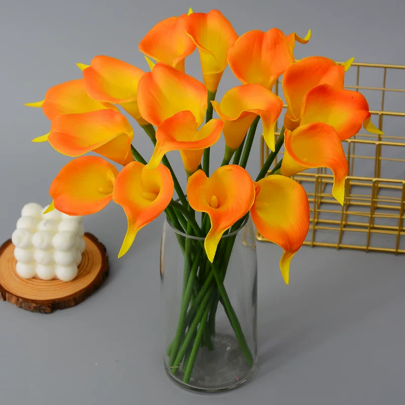 Realistic polyurethane small calla lilies, home decor, wholesale