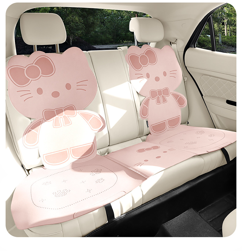 2026 Car Seat Cushion, Universal for All Seasons, Suede Seat Cushion, High-End Saddle Pad, Suede Seat Cover, Summer Slim Waist Design