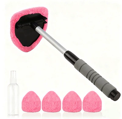 car window defrosting and defogging, Car cleaning tools - pink-6-piece-set