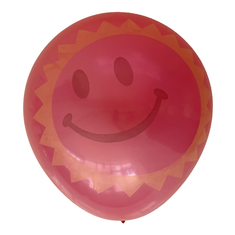 Globo de dibujos animados personalizados 40 tarjetas de globo de látex redondas al por mayor decoración diaria gran globo sonriente