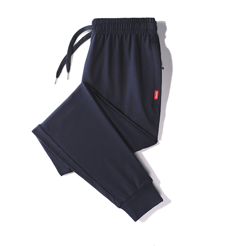 진한 파란색 빨간색 라벨 레깅스