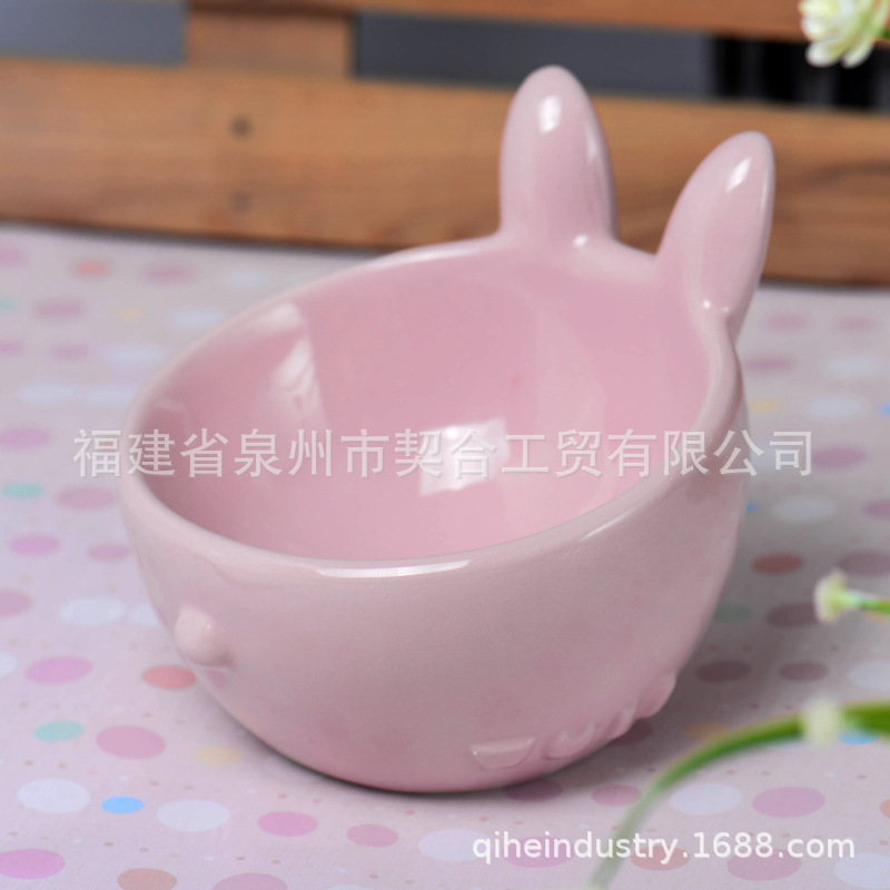 Tazón de gato Tazón de comida para mascotas de cerámica Tazón de perro Tazón de gato Tazón de agua Boca inclinada Protección de pie alto Marco de madera de columna Tazón doble personalizado