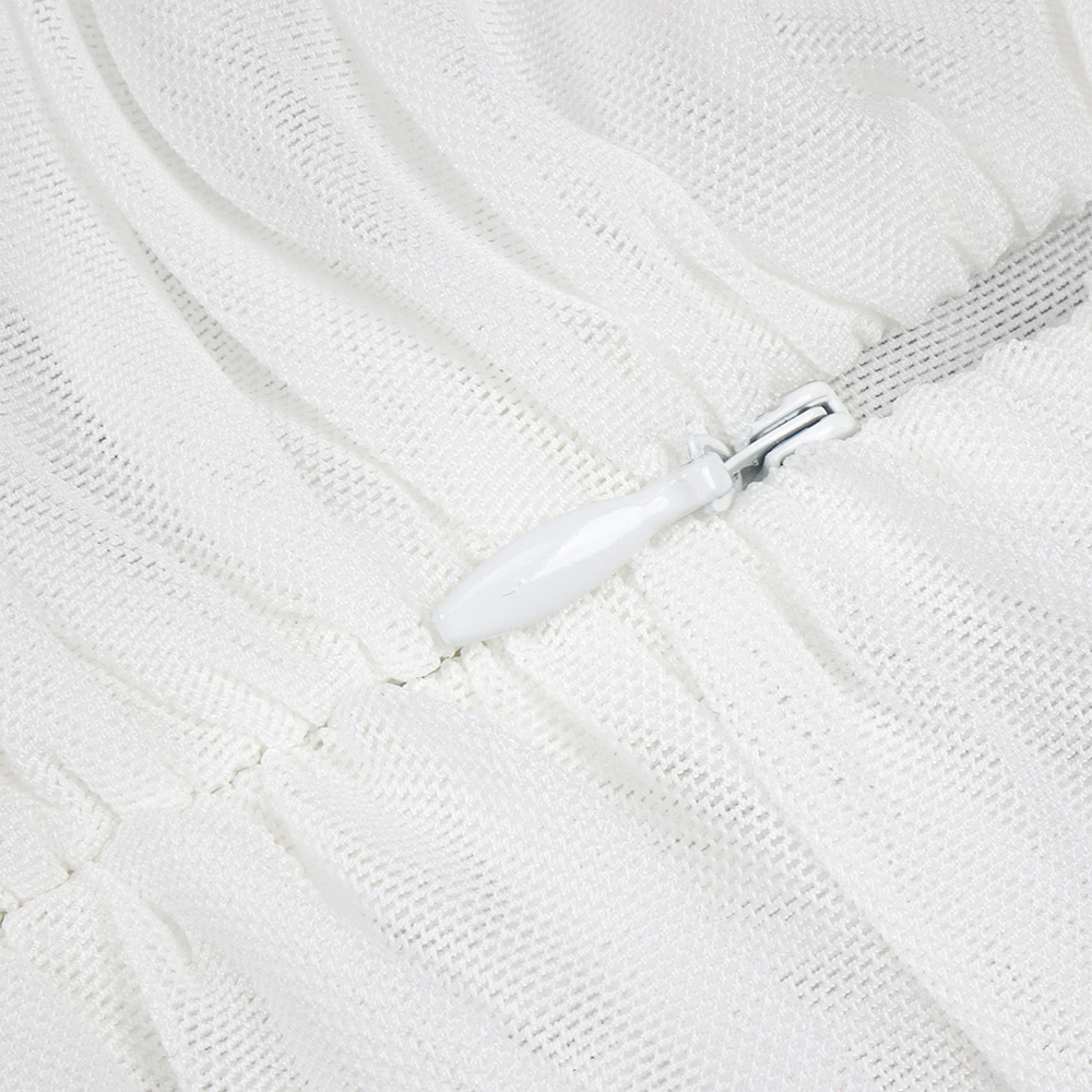 Summer White Gloves Mesh Ribbon Dress Women Clothing Halter Dress Lace Package Hip Dress